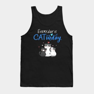 Everyday Is Caturday Quote For Cat Lovers Tank Top